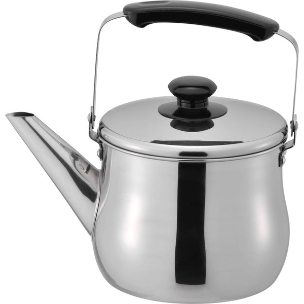 Wahei Freiz RB-1269 Wide Mouth Kettle, 0.6 gal (2.5 L), Induction Compatible, Stainless Steel