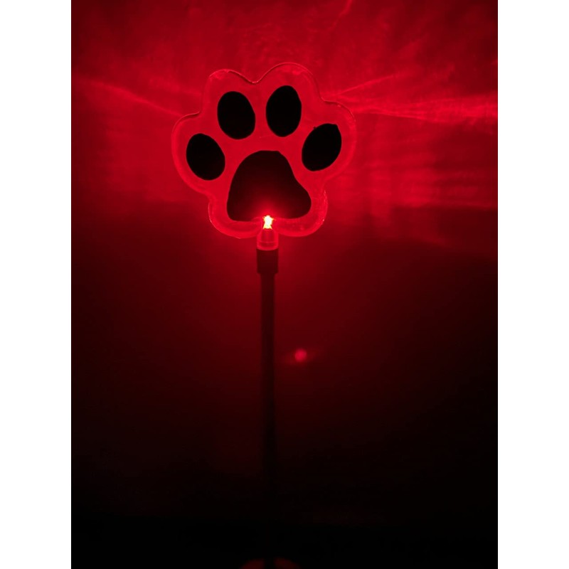 JAYXC HOME Set of 2 Clear Acrylic Dog Paw Solar