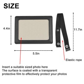 Mandark Car Picture Frame, Leather Vehicle Sun Visor Photo Holder with Elastic Bands, Displays Your Photographs Both Vertically and Horizontally, Universal Auto Interior Accessories (Black)