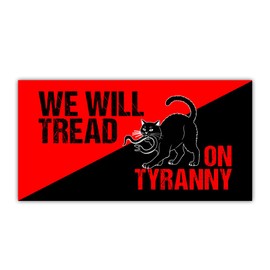 HOSALA (7.5x3.75in) We Will Tread On Tyranny Bumper Sticker, Funny Humor Political Car Decal, Social Justice Democracy Truck Vehicle Decoration, Civil Rights Democrat Gift for Family, Friends