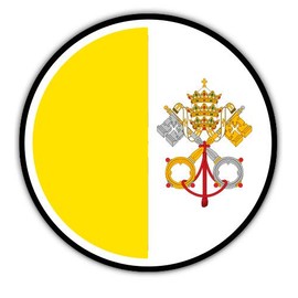 Vatican City Flag - 3" Vinyl Sticker - For Car Laptop I-Pad Phone Helmet Hard Hat - Waterproof Decal