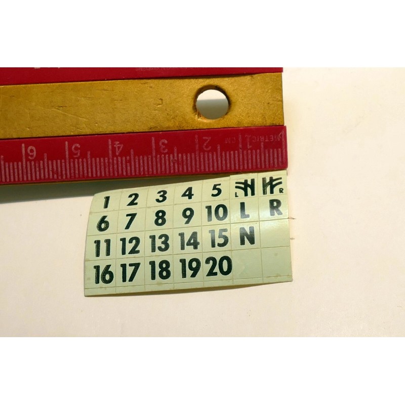 Atlas HO Scale atlas Decals, Block Number Decal Stickers for