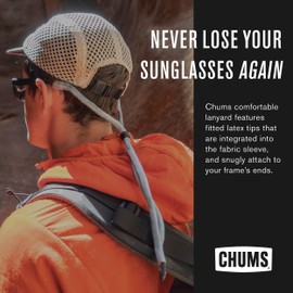 Chums Original Cotton Retainer - Unisex Eyewear Keeper for Sunglasses & Glasses - Adjustable Fit, Washable & Made in USA (Periwinkle) Standard Size