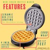 PREMIUS Ceramic Nonstick Mini Snack Waffle Maker, 4” Mold, Quick