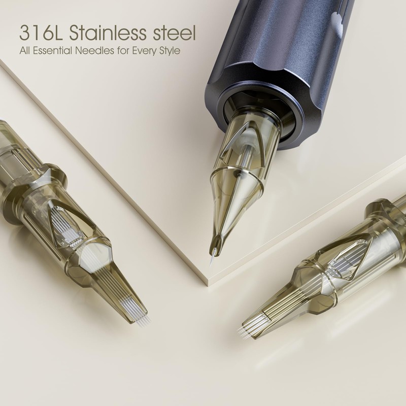 Disposable Cartridge Needles 20Pcs 1203RL Round Liner, Membrane Needle Cartridges