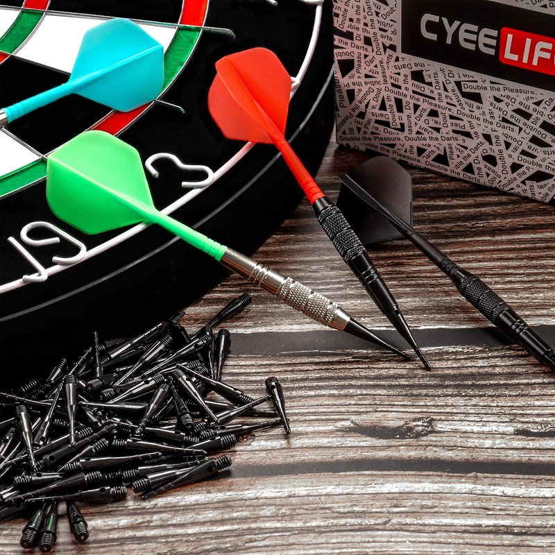 CyeeLife Plastic Tip Dart Arrows - 12 Point Dart Arrows