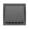 4" Inch Gray Plastic Vent Cover Grille - Non-Return Air