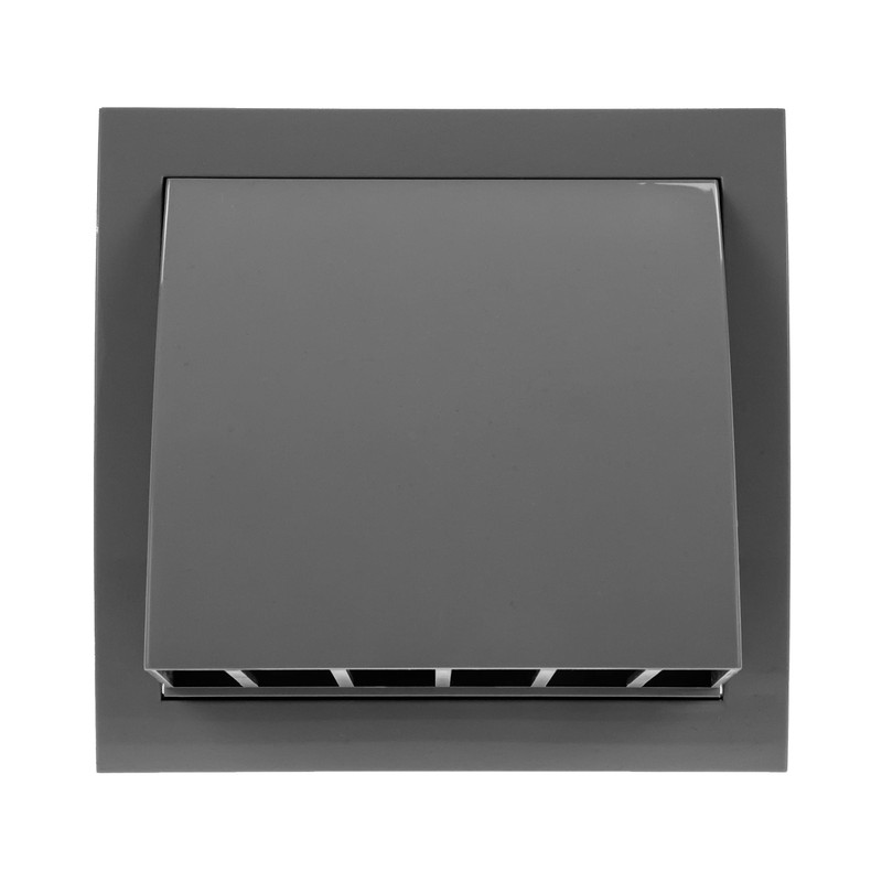 4" Inch Gray Plastic Vent Cover Grille - Non-Return Air