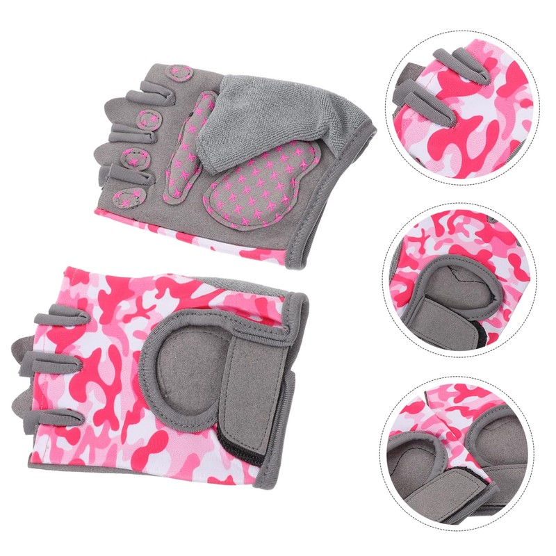 BESPORTBLE Warm Breathable Boys and Girls Gloves Half-Finger Bike Gloves