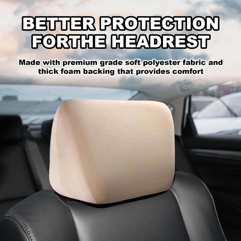 stymart 2 PCS Car Seat Headrest Cover, Universal Headrest Anti-Dirty