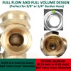 STYDDI Full Flow 3-Way Garden Hose Splitter, Solid Brass High