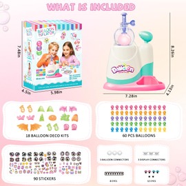 Kenvc DIY Balloon Animal Kit Toys, Craft Kits for Kids, Make Your Own Magic Balloon, Arts & Crafts for 3 4 5 6 7 8 9 10 11 12 Year Boys and Girls, DIY Creative Activity Birthday Gifts Ages 3+