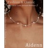 Aidenn Dainty Sterling Silver Necklace Chain for Women Girls Trendy