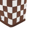 Felt Bicycle Basket Felt Cloth Foldable Detachable Brown and White
