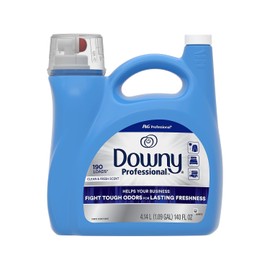 Downy Fabric Softener, Bulk Liquid Fabric Conditioner for Commercial & Residential Washing Machines, 190 loads, Clean & Fresh Scent, 140 fl oz