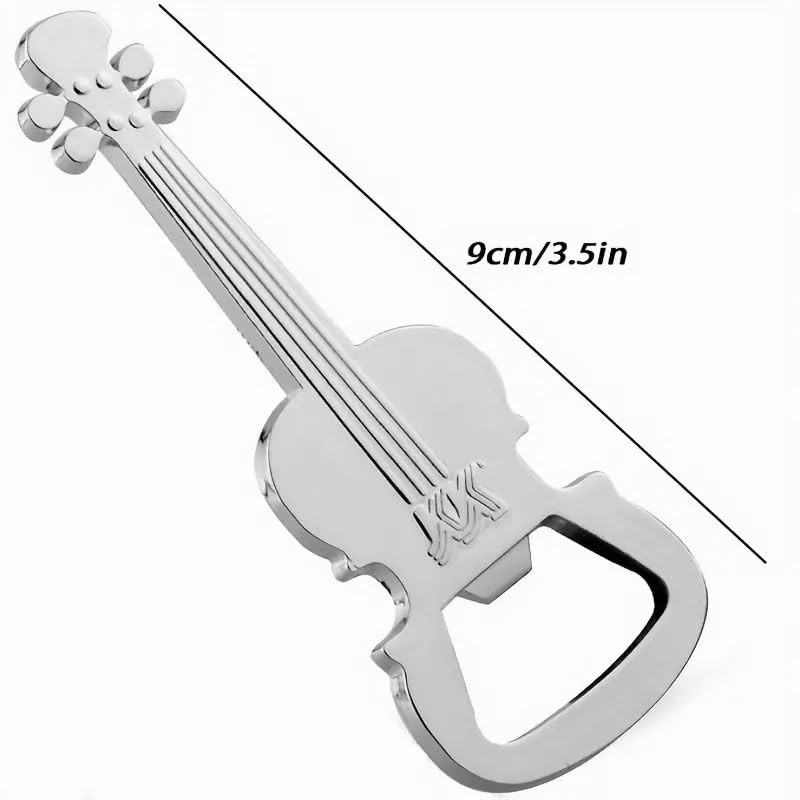 Musician Guitar Silver Bottle Opener