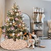 Rose Gold Christmas Tree Skirt 30 Inch Mini Tree Skirt,