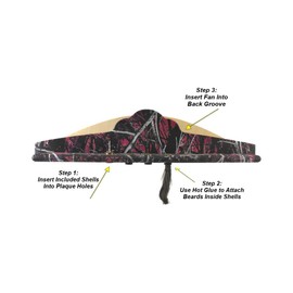 Whitetail Woodcrafters Turkey Beard Plaque with Fan Mount- Standard Camo