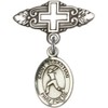 Bonyak Jewelry Saint Medal Collection Sterling Silver Baby Badge with