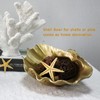 ALIWINER Gold Clam Shell Seashell Bowl Resin Sea Shell Coastal
