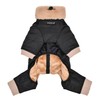 Puppia Everson Dog Jumpsuit for Winter Season, Built-in Harness for