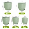 LESOASIS Plant Pots 10/9/8/7.5/7 inch Flower Pots, Set of 5