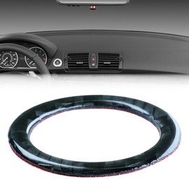 ciciment Carbon Fiber Start Stop Button Ring Compatible with E90/E91/E92/E93 - Black Engine Ignition Push Switch Surround Trim Cover