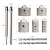 9Pcs Masonry Concrete Hole Saw Kit (30 40 65 80