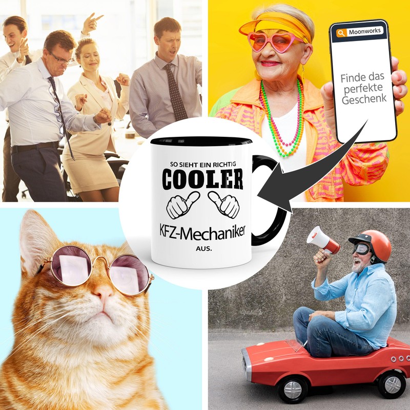 So sieht ein richtig ein richtig cooler KFZ-Mechaniker aus Tasse