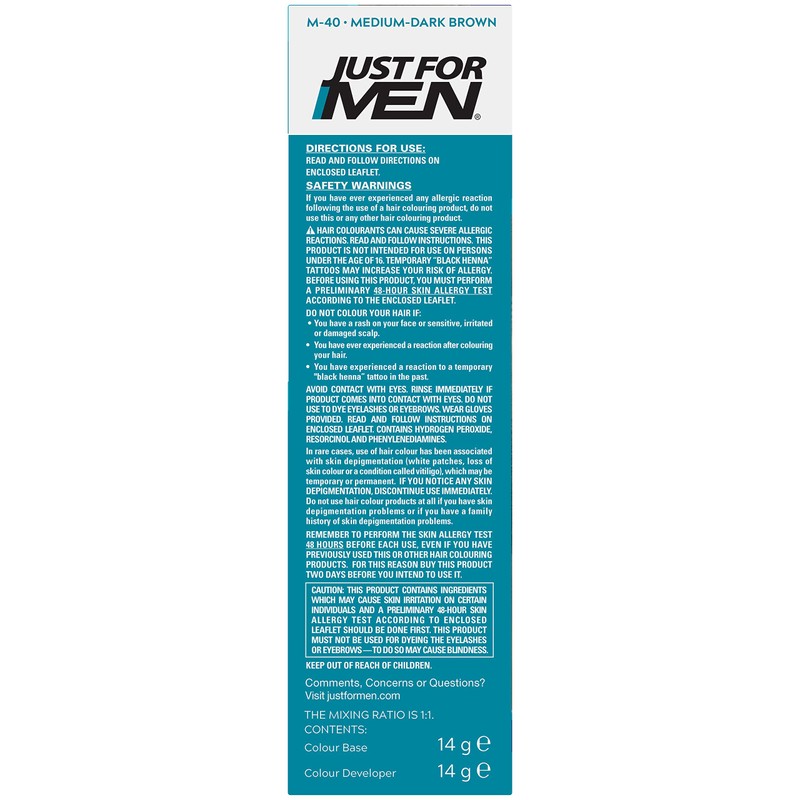 Just for Men M40 Medium Dark Brown Hair Color 28.4