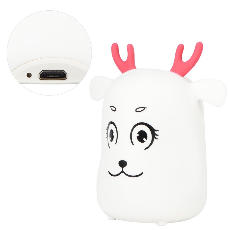 Innovative Cute Deer shaped Silicone Night Light USB Rechargeable Pat