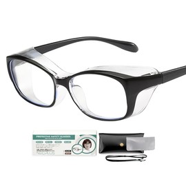 NECPLUS Protective Glasses, Japanese Inspection, Hay Fever Glasses, Blue Light Cut Glasses, Anti-Fog, Splash Prevention, Dustproof, Infection Prevention, Medical Goggles, Protective Glasses, For Work,