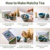 Traditional Matcha Tea Ceremony Set with Ceramic Bowl, Bamboo Whisk,