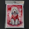 Caroline's Treasures DAC5373GCA7P Komondor My Valentine Greeting Cards Pack of