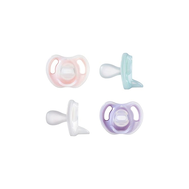 Tommee Tippee Chupón Ultra-Light Silicón 0-6m 4 Pzs Rosa Morado