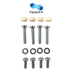 M6 TV Wall Mount Screws/Bolts in 2 Lengths with spacers and washers - high Strength zinc Plated Steel