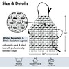 Lunarable Whale Apron, Nautical Themed Repeating Pattern with Mammal Fish