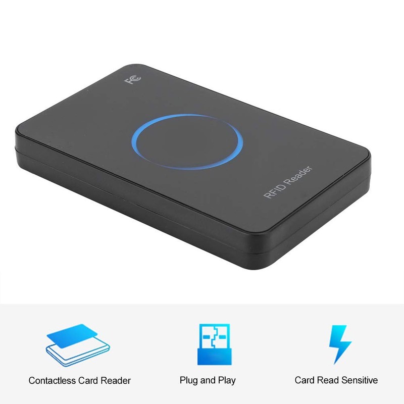 Contactless Smart Card Reader, Portable RF UHF‑RFID Reader Writer 915Mhz