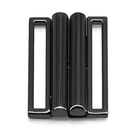 Jamsinmu Metal Slider Buckles Buttons Fasteners Rectangle Webbing Slider for Women Belt Clip Accessory DIY, Gun Metal_50mm_1pc