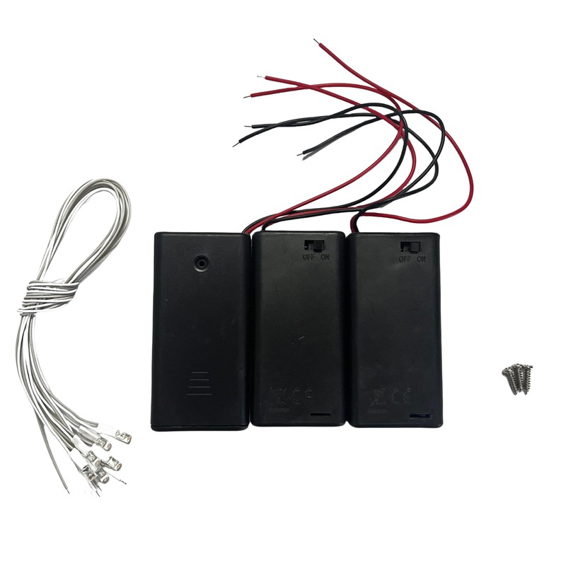 Kisoy DIY House Accessory for Dollhouse Miniature-3 PCS AA Battery