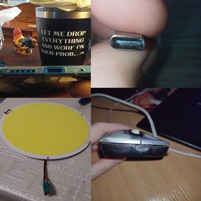 RUNCCI-YUN Micro USB C Male Socket Soldering, 24 Pins USB