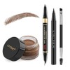Eyebrow Pencil Brow Kit, with 4 Tip Waterproof Curved Eyebrow