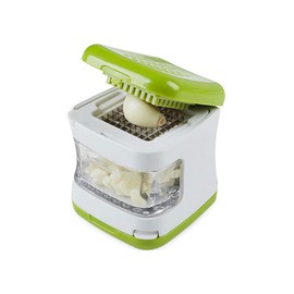 Cube Garlic Ginger Press Cutter with Plastic Box Storage - Garlic Peeler Mesher Dicer - Easy to Clean Kitchen Tool - Stainless Steel Blades