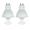 LIDESENMO 2-Pack PIR Motion Sensor LED Light Bulb 6W Auto