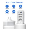 6 in 1 Multiple Socket Adapter, STGAROT Triple Multiple Plug