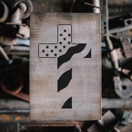 American Flag Cross Stencil Template - Reusable Stencils for Painting in Small & Large Sizes