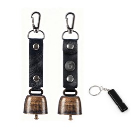 Samukos Bear Bell, Bear Bell, Animal Bell, Set of 2, Includes Bear Whistle, Iron, Loud Sound Design, Quiet Construction, Lightweight, Compact, Protective Gear for Mountain Climbing, Camping, Outdoor