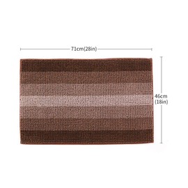 COSY HOMEER 28x18 Inch Bath Rugs Made of 100% Polyester Extra Soft and Non Slip Bathroom Mats Specialized in Machine Washable and Water Absorbent Shower Mat,Brown