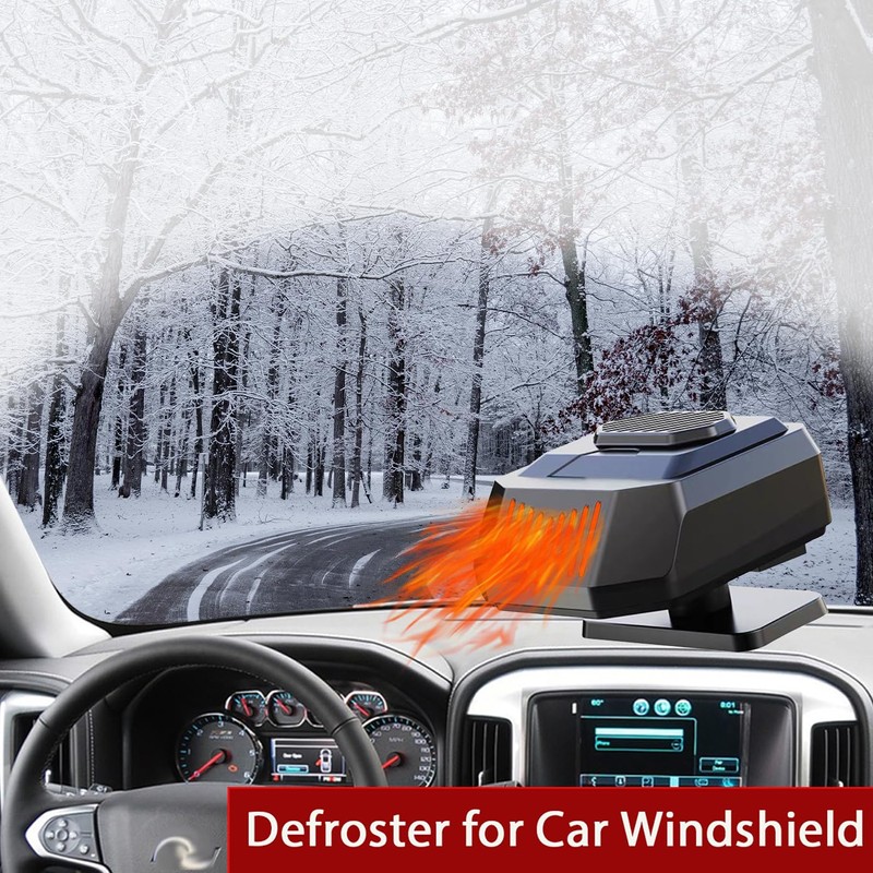12Volt Protable Car Heater, Fast Heating, Windshield Defogger Defroster, 150W