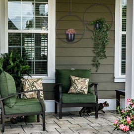 Relaxdays Hanging Baskets, Set of 2, Diameter 34.5 cm, Metal, Hanging Flower Pot, for Indoor and Outdoor Use, Flower Hanging Pot, Black